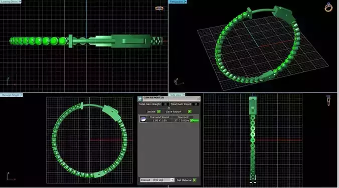 10470d bracelet with different parts 3D print model
