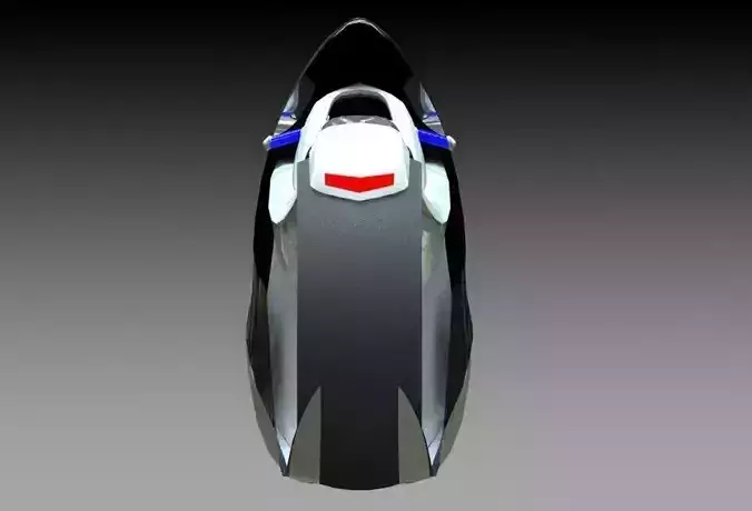 Motorbike futuristic motorcycle with wheels 3D print model