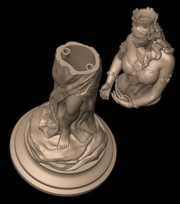 A-0011 statue of goddess fortuna 3D print model_4