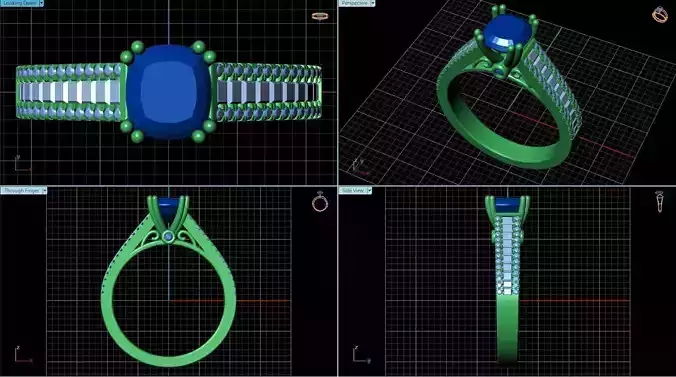 A-0004 diamond engagement ring gold