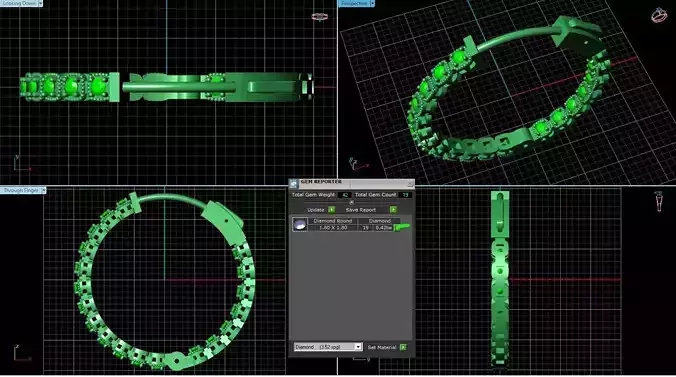 10594 m bracelet with different settings