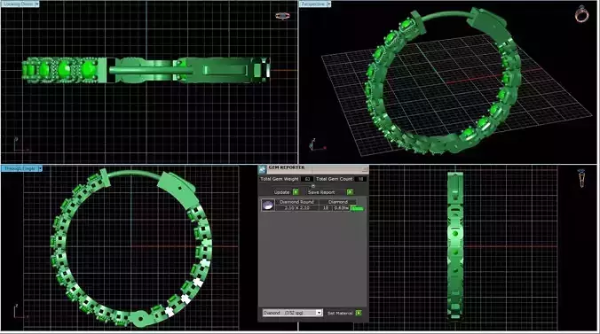 10593 m bracelet with different views