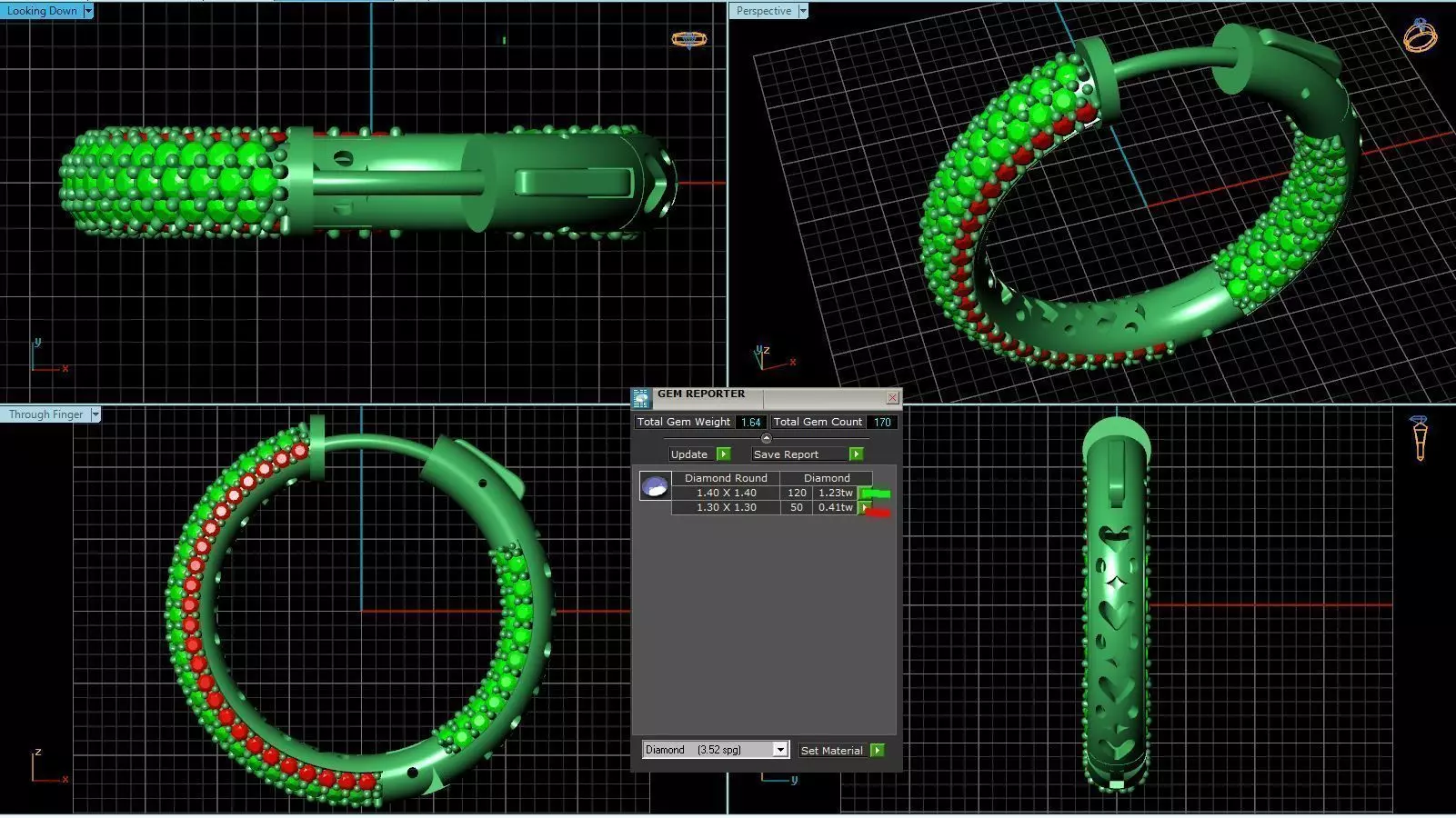 10590 k ring with different parts 3D print model