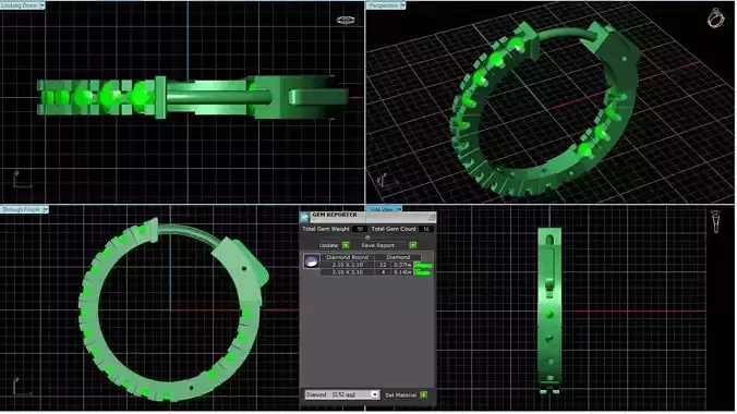 10587 h ring with different parts 3D print model