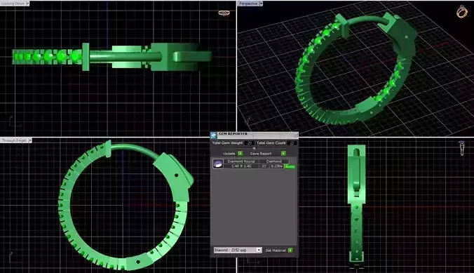 10586 h ring with different parts 3D print model