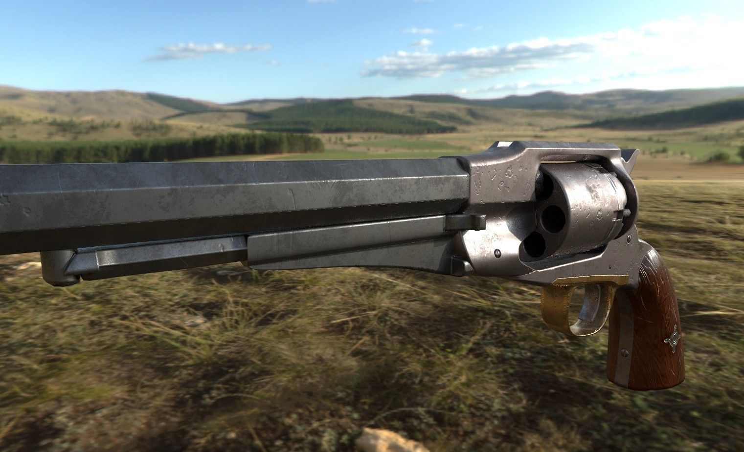 Remington Model 1861 Low-poly 3D model_4