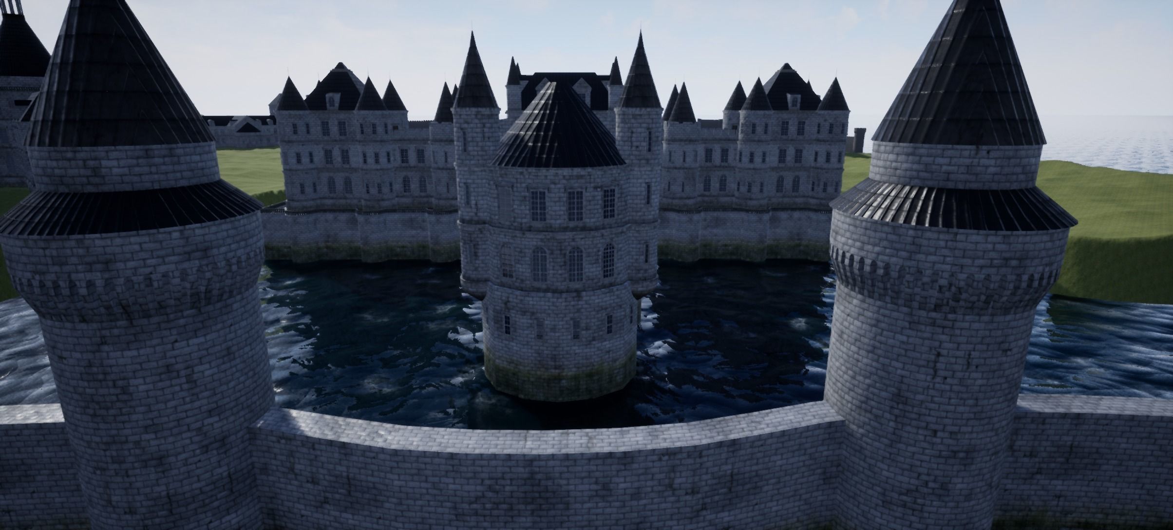 Low Poly Chateau-Castle - Inspired by Chateau de Chenonceau- PBR Low-poly 3D model_12