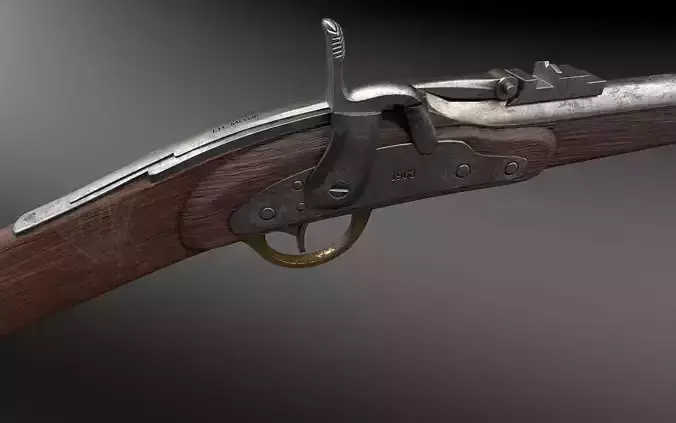 Merrill Model 1863 Low-poly 3D model