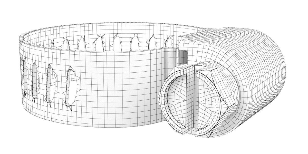 Pipe clamp 01 3D model_3