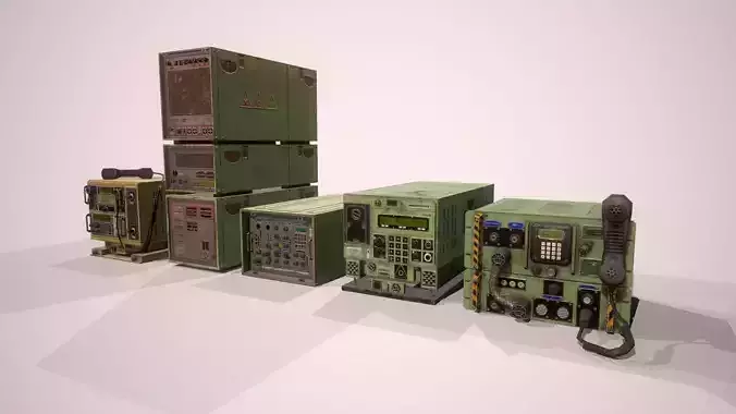 Radio engineering Low-poly 3D model