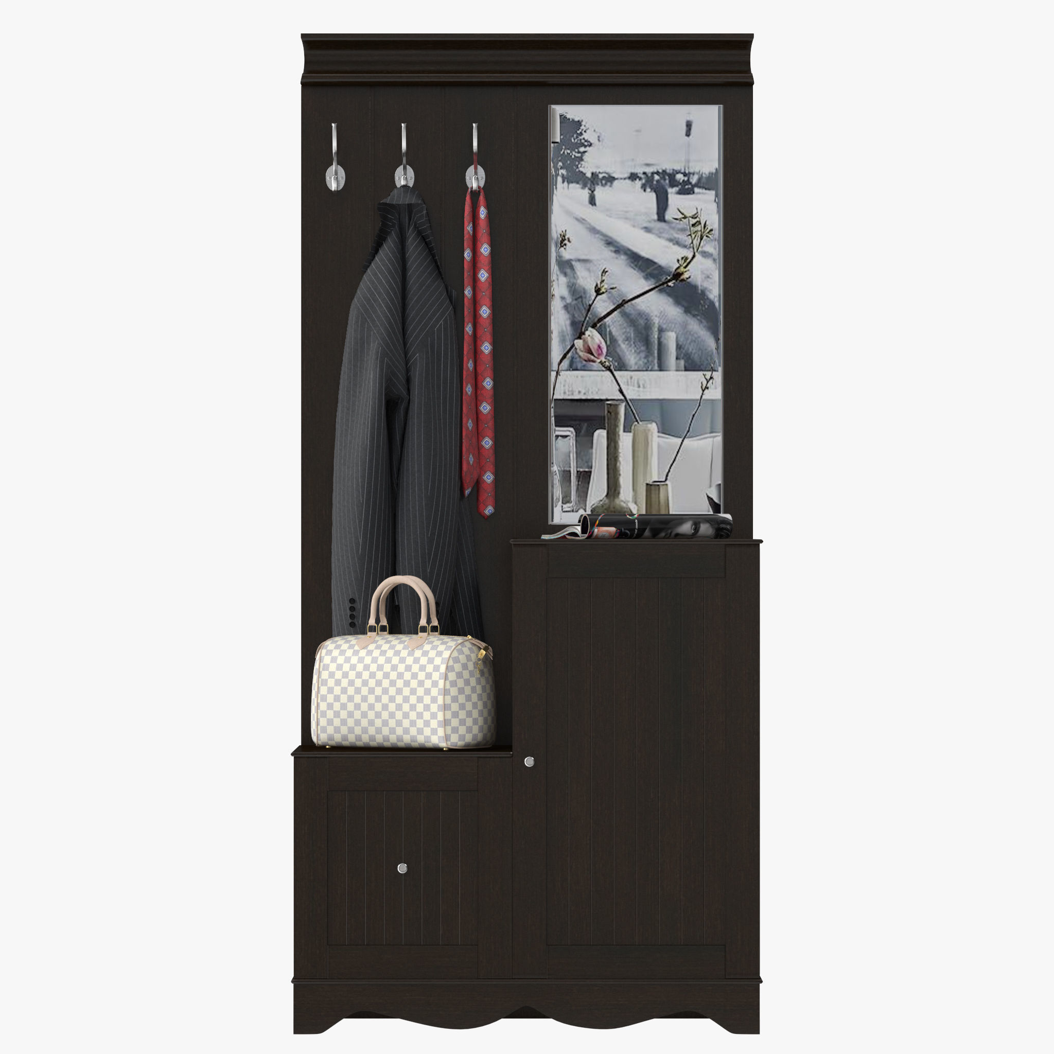 Pettisville Hall Tree 3D model_1