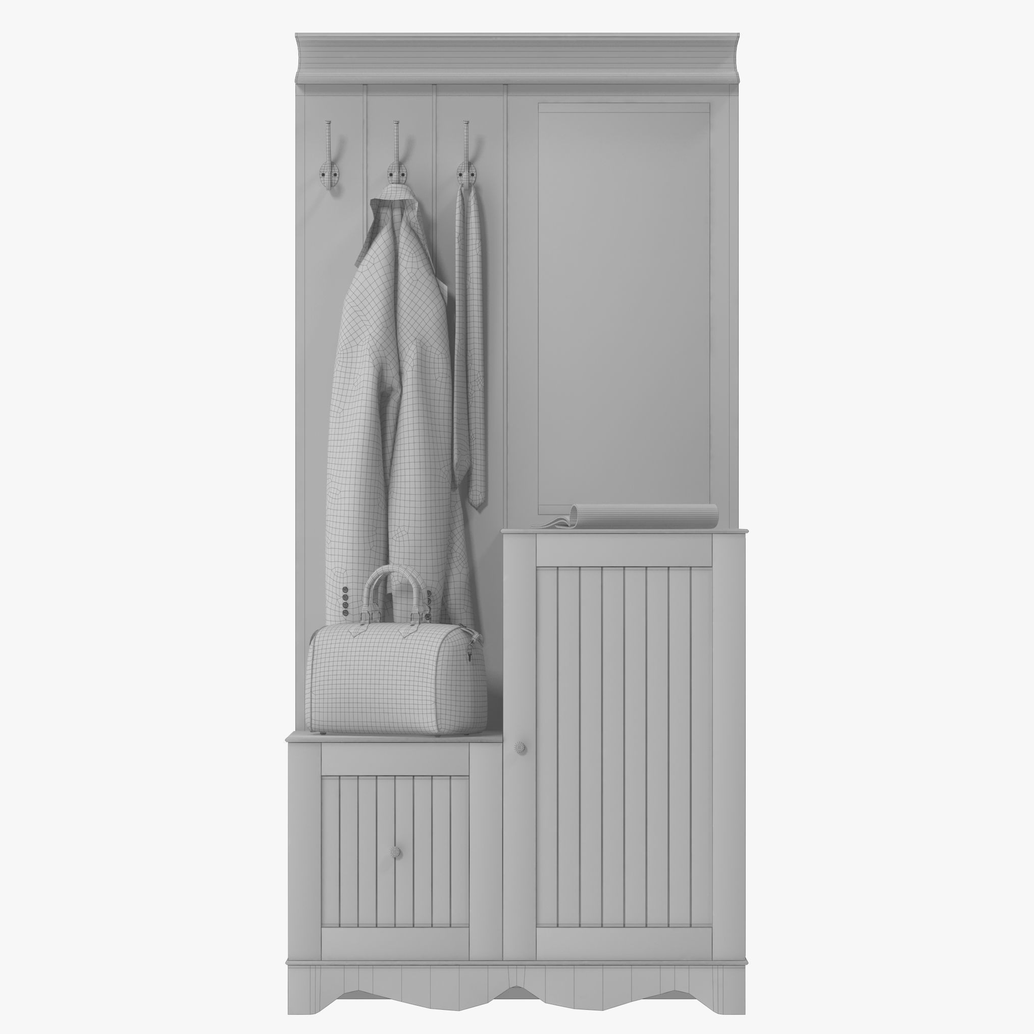 Pettisville Hall Tree 3D model_13