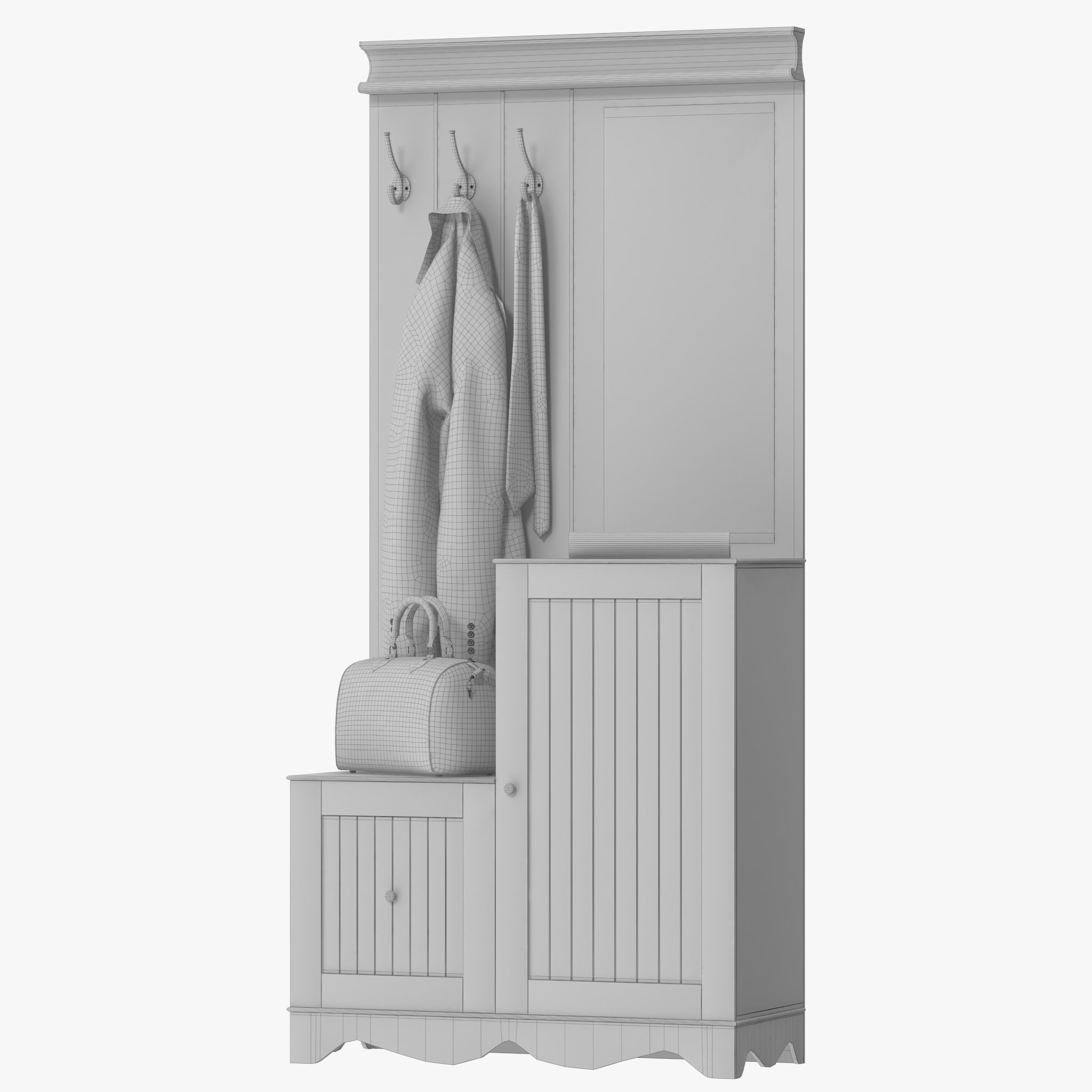 Pettisville Hall Tree 3D model_14