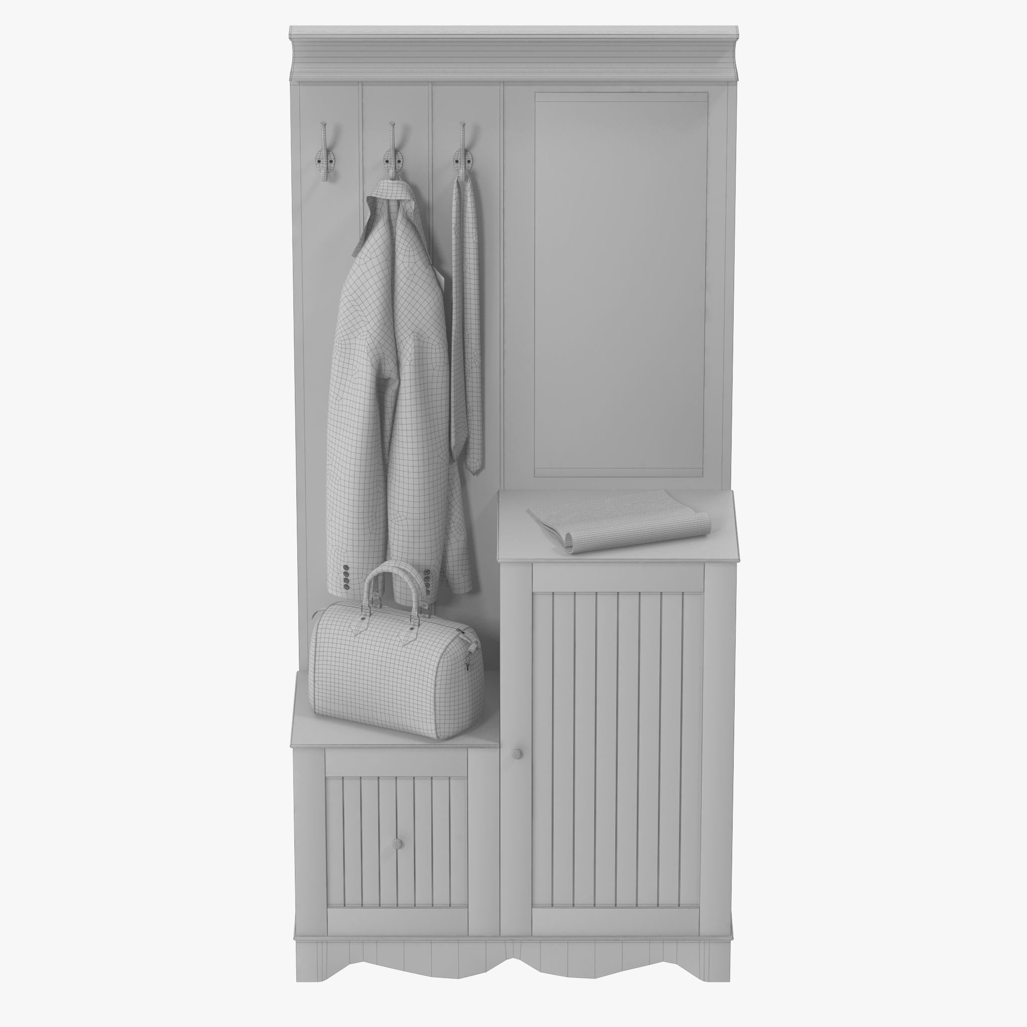 Pettisville Hall Tree 3D model_16