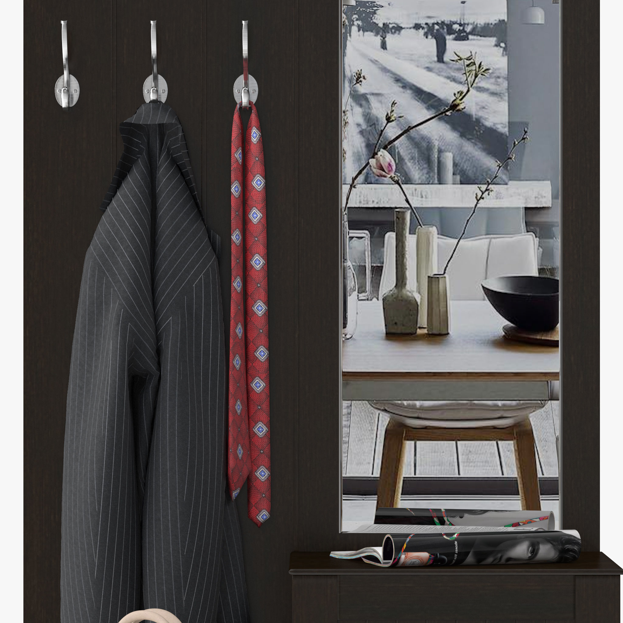 Pettisville Hall Tree 3D model_6