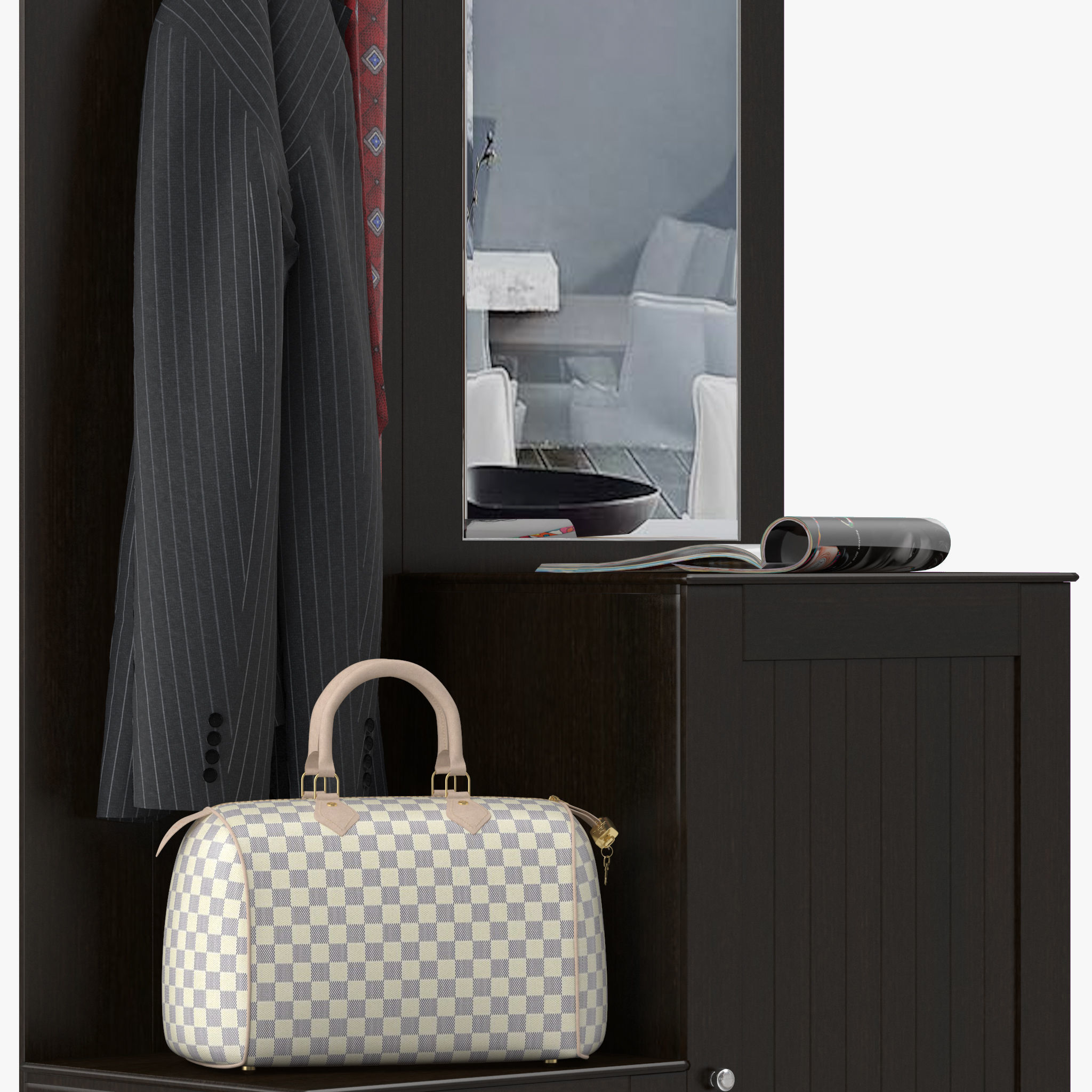 Pettisville Hall Tree 3D model_3