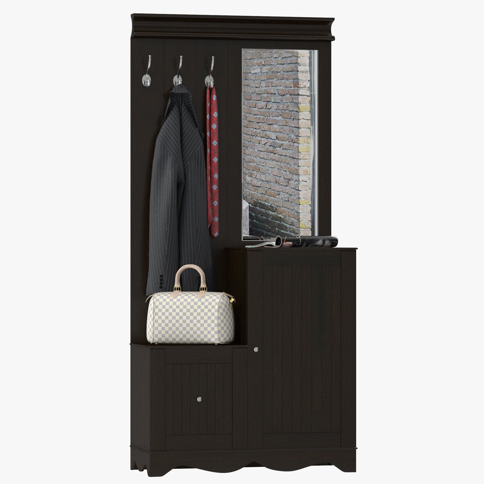 Pettisville Hall Tree 3D model_2