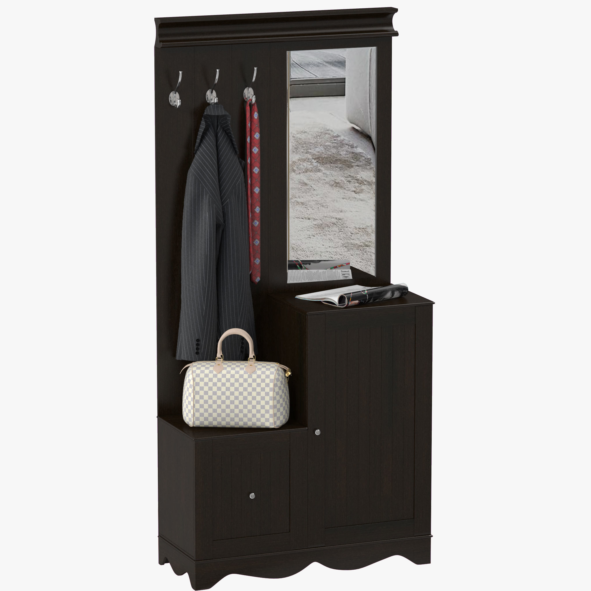 Pettisville Hall Tree 3D model_7