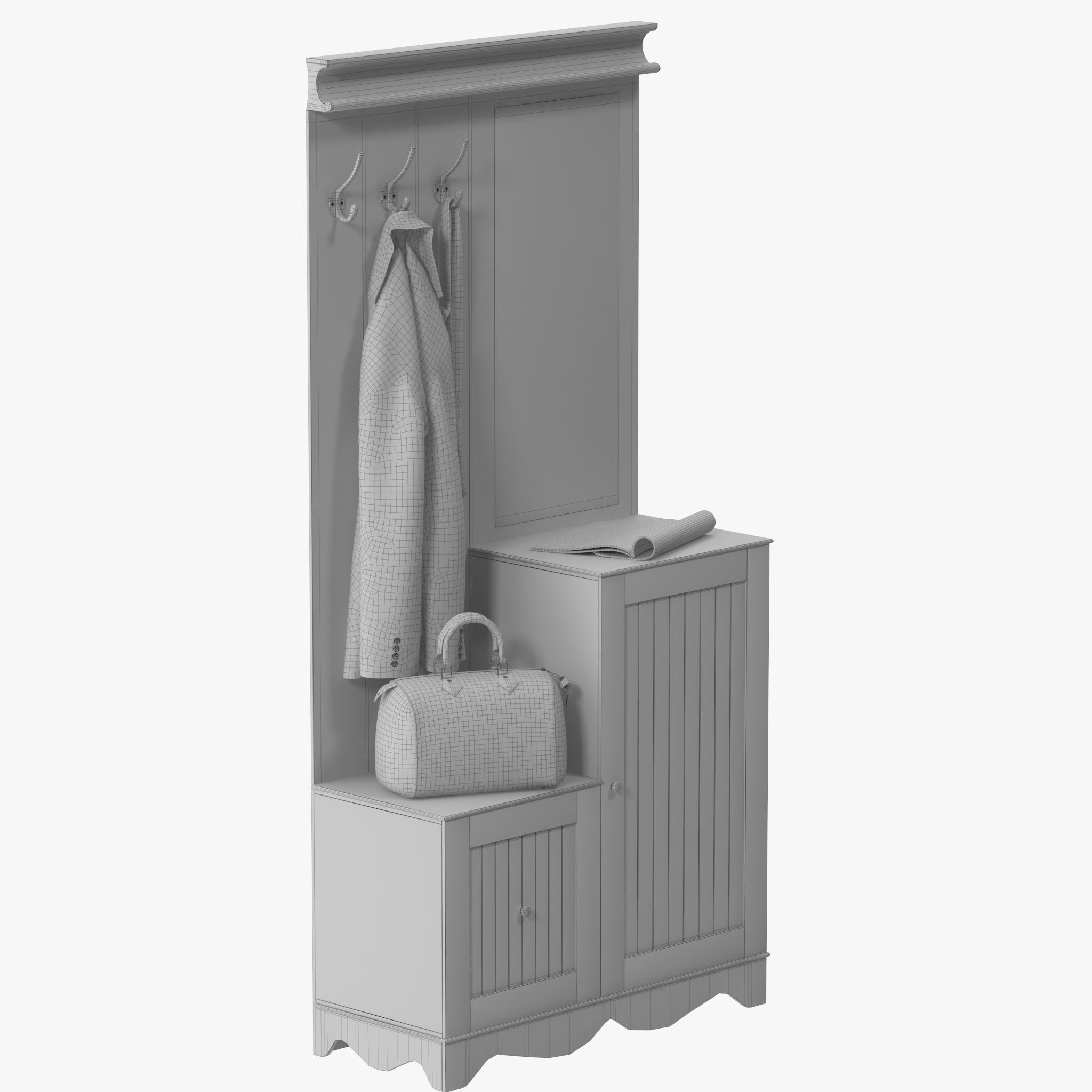 Pettisville Hall Tree 3D model_15