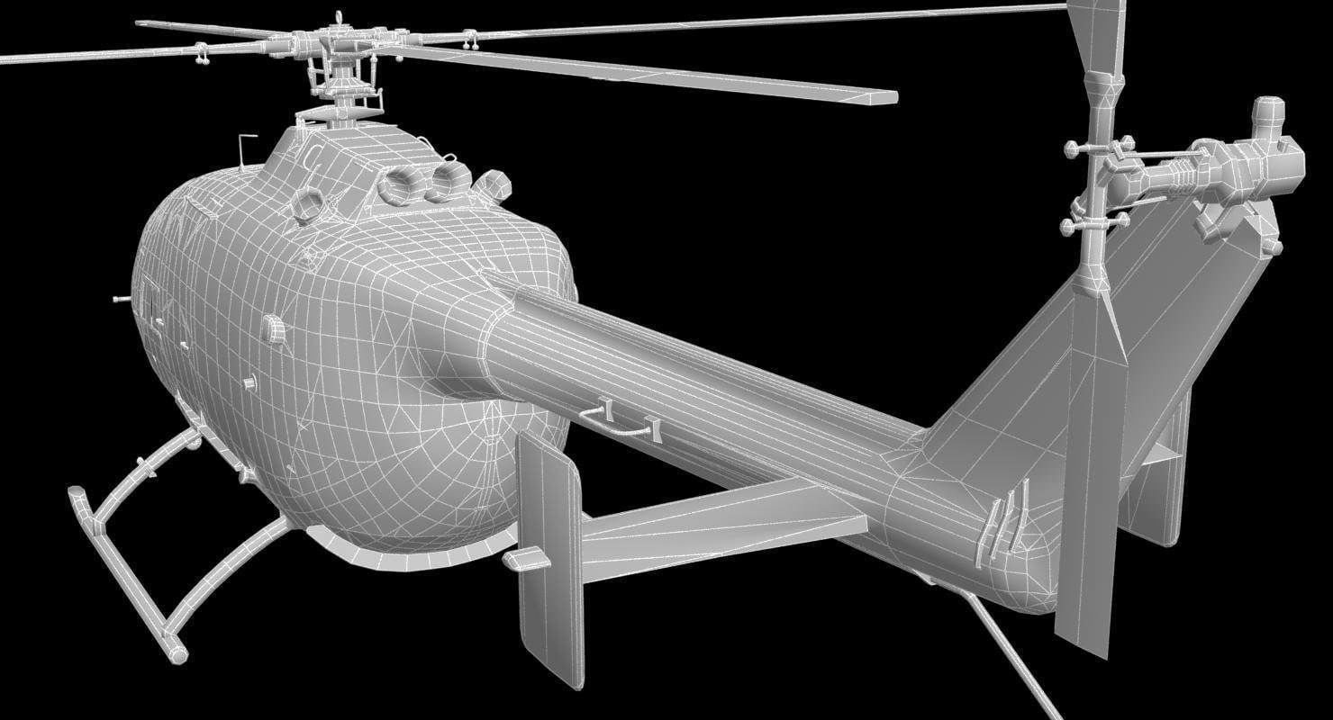 MBB BO-105 3D model_34