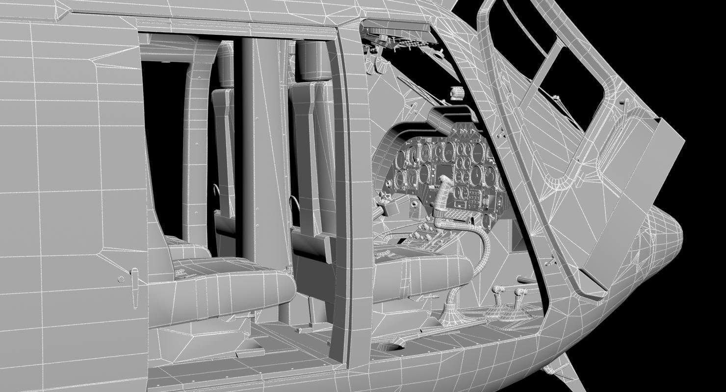 MBB-Kawasaki BK-117 3D model_44