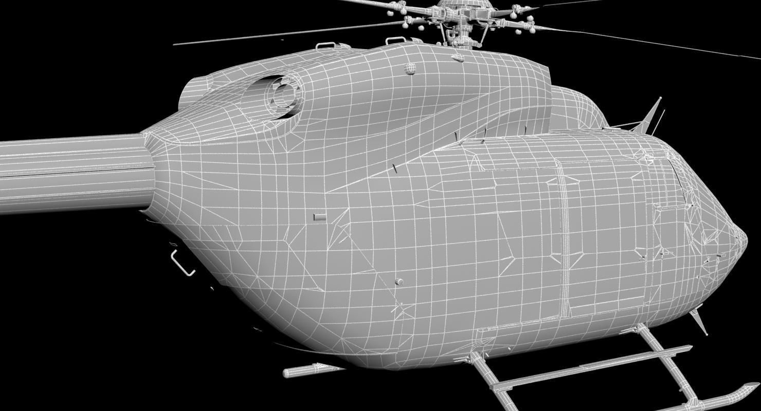 MBB-Kawasaki BK-117 3D model_36