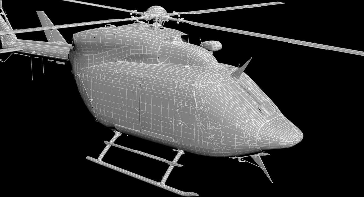 MBB-Kawasaki BK-117 3D model_35