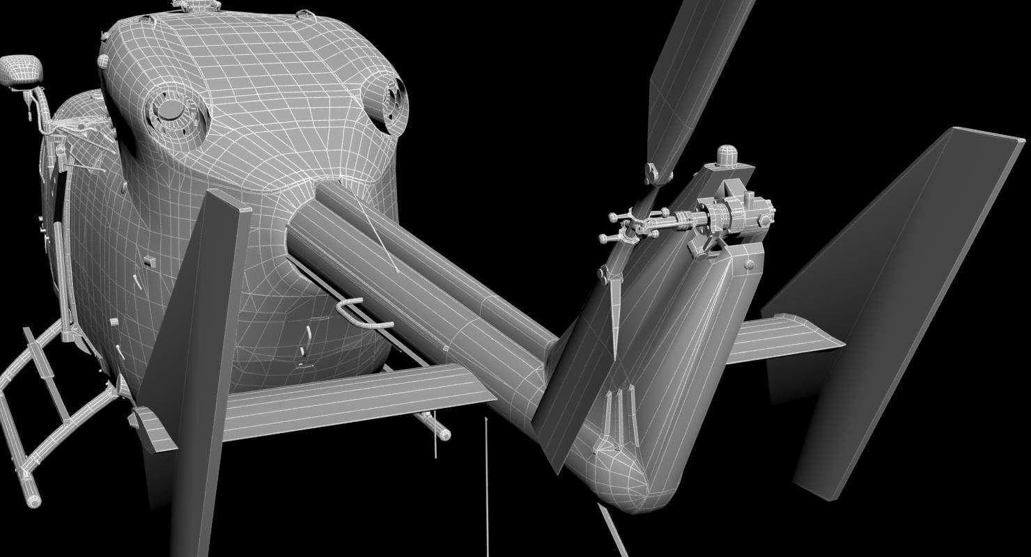 MBB-Kawasaki BK-117 3D model_37