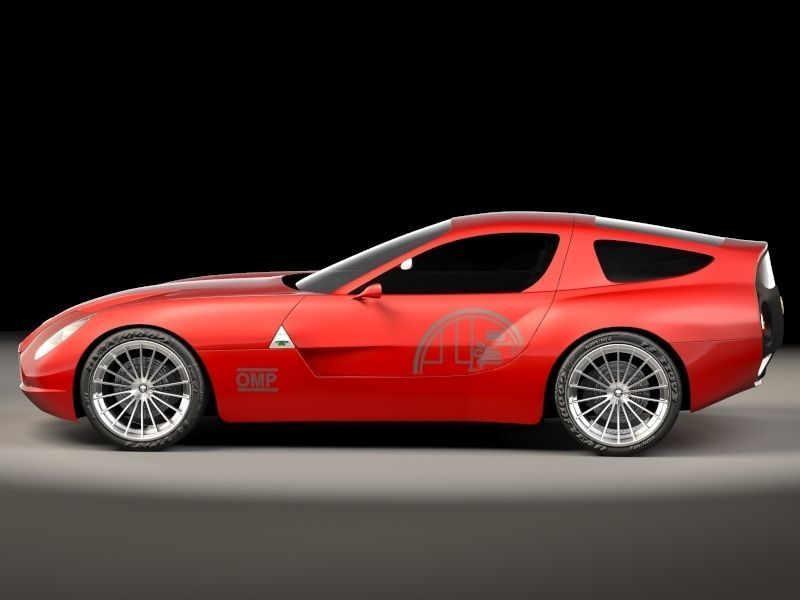 Zagato Alfa Romeo TZ3 Corsa 3D model_2