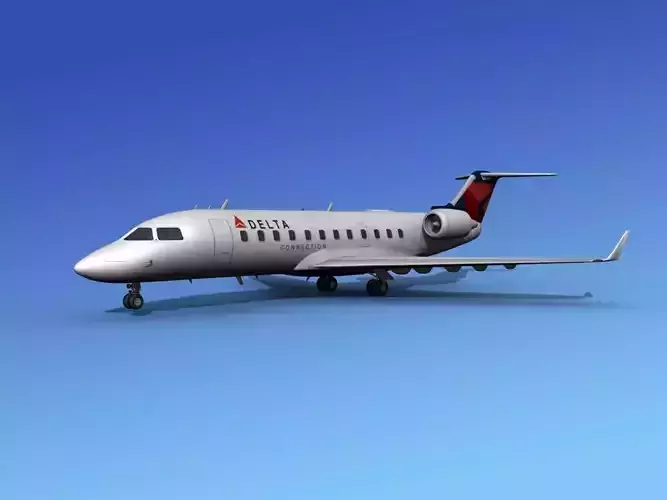 Canadair CRJ200 Delta Connection 3D model