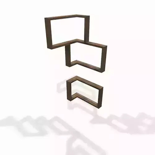 Wooden corner shelf