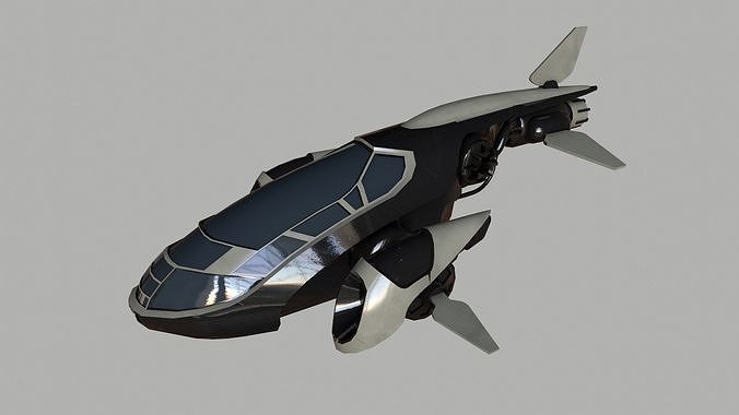  Small Spaceship Low-poly 3D model