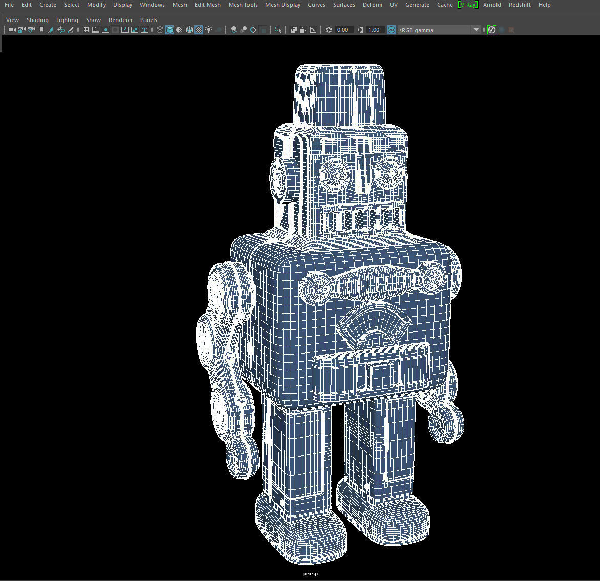 Vintage Style Collectible Robot Smoking Spaceman 3D model_1