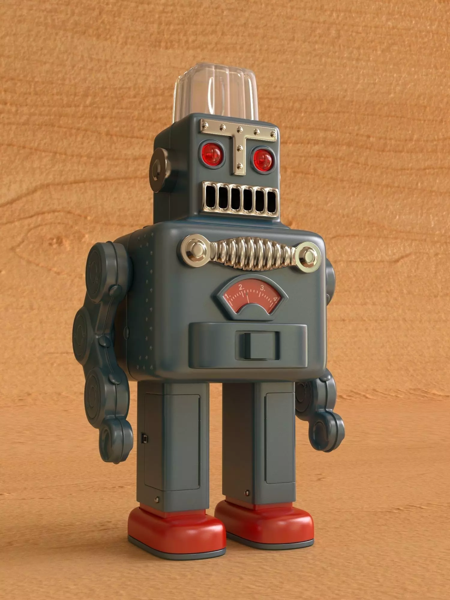 Vintage Style Collectible Robot Smoking Spaceman 3D model_0