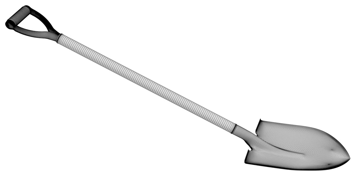 Shovel garden 3D model_5