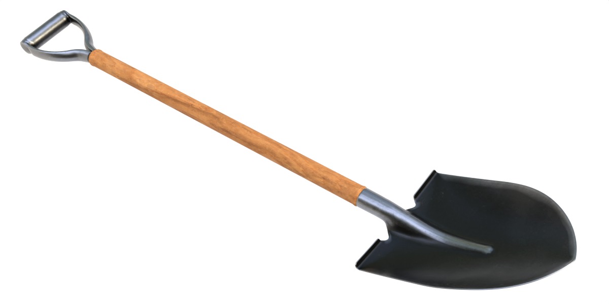 Shovel garden 3D model_1