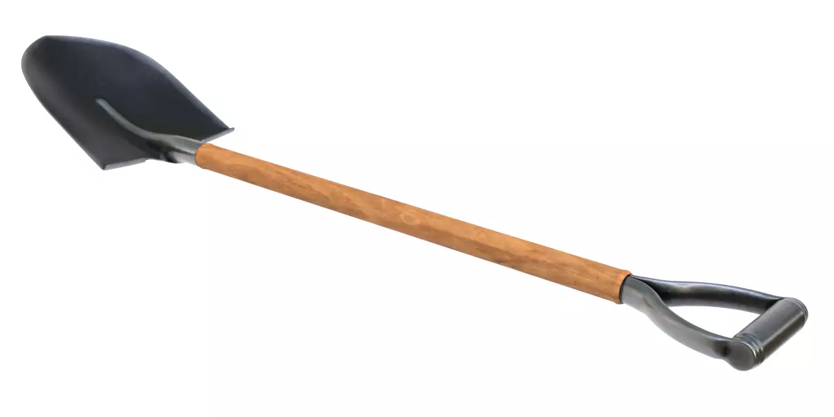 Shovel garden 3D model_0