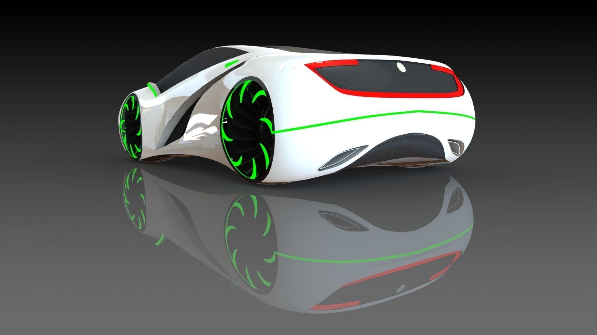 Lotus futuristic car design 3D print model_1