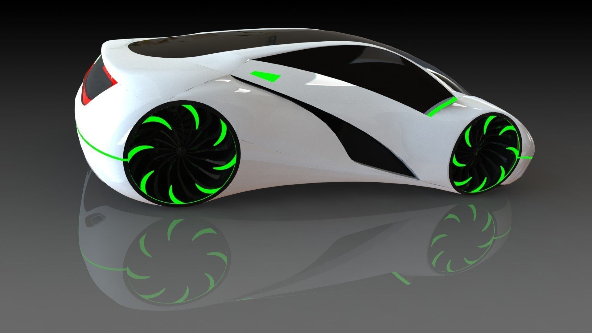 Lotus futuristic car design 3D print model_2
