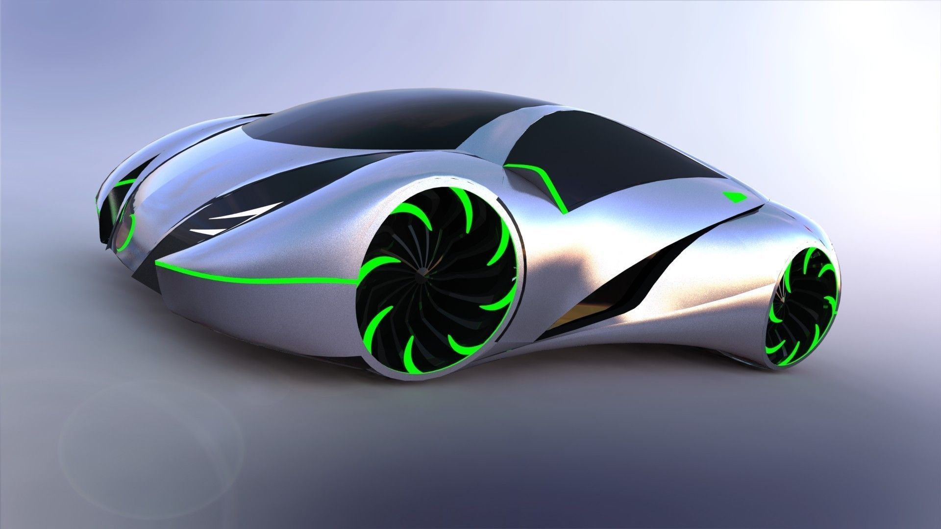 Lotus futuristic car design 3D print model_4