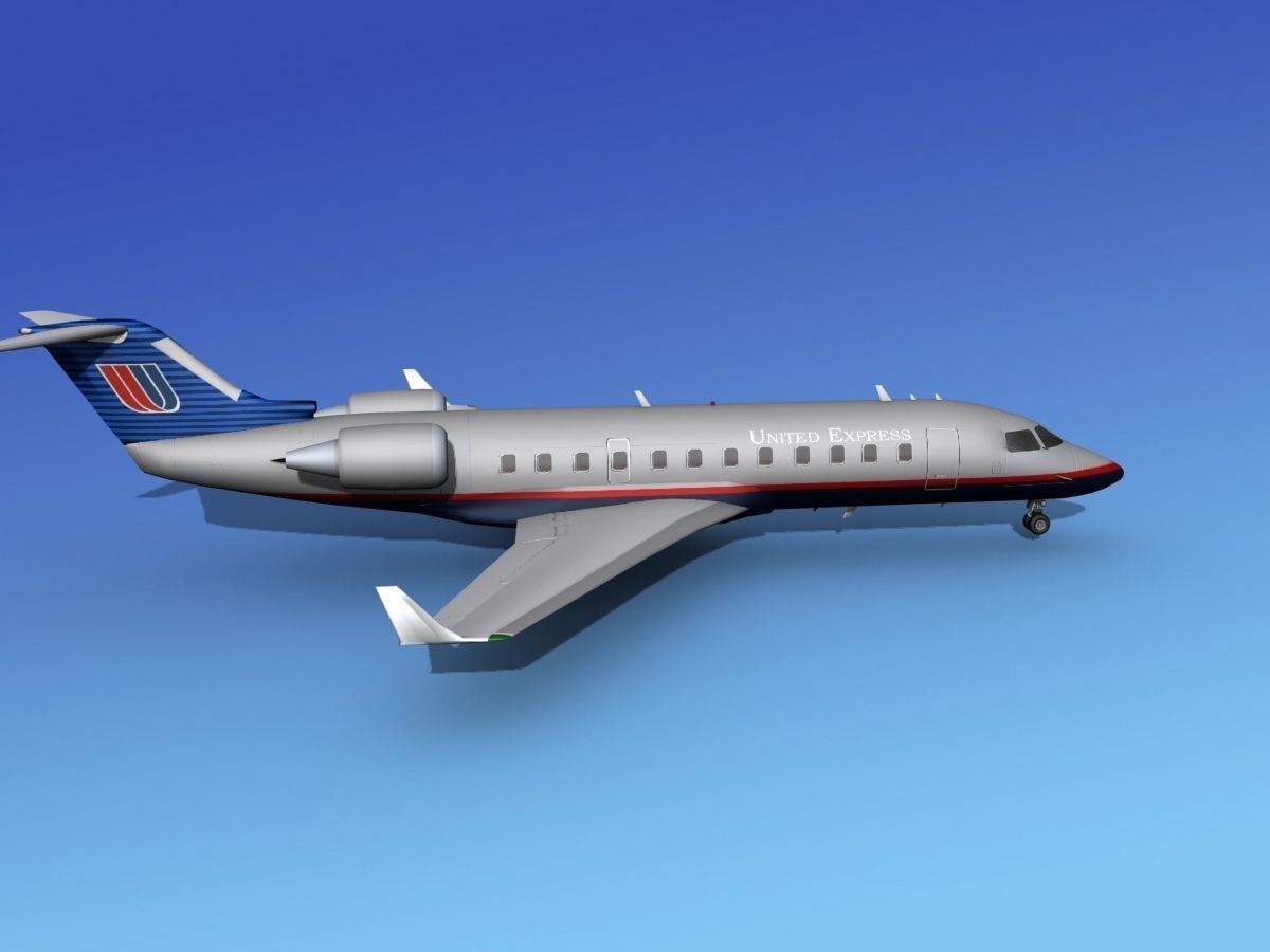Canadair CRJ200 United Express 3D model_4