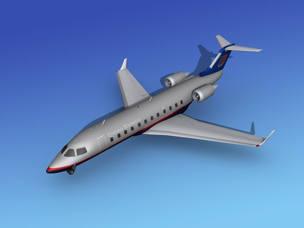 Canadair CRJ200 United Express 3D model_10