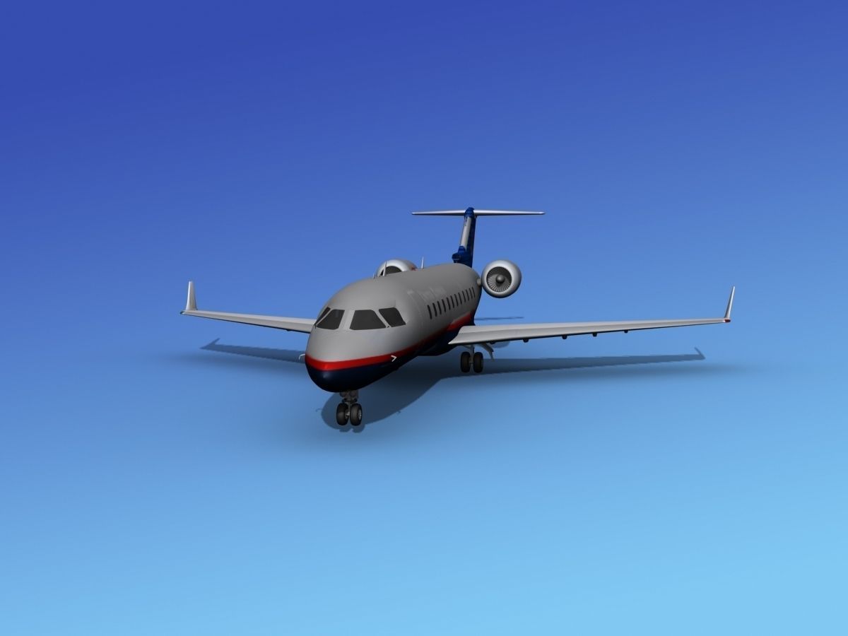Canadair CRJ200 United Express 3D model_1