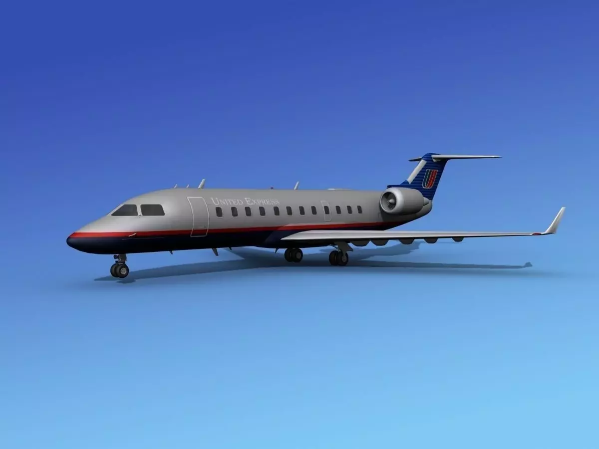 Canadair CRJ200 United Express 3D model_0