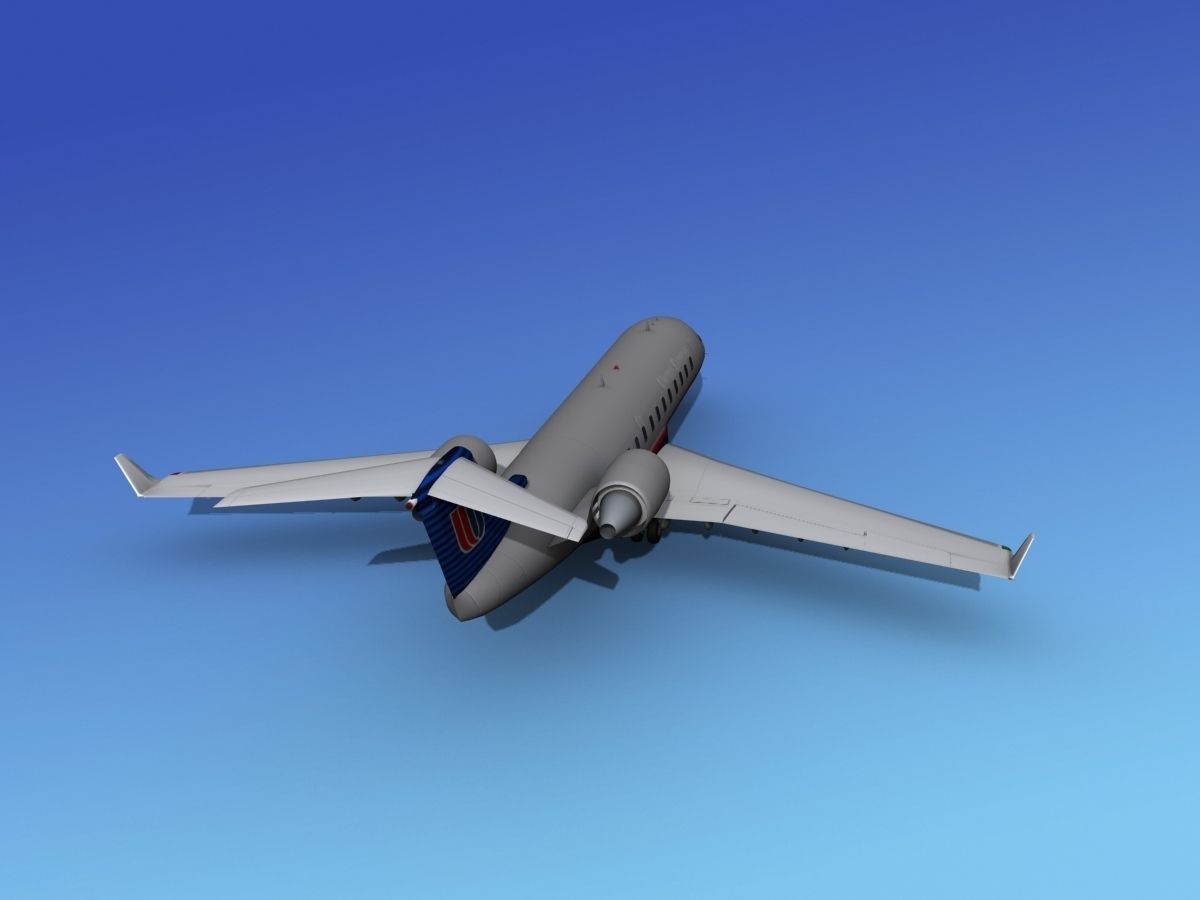 Canadair CRJ200 United Express 3D model_5