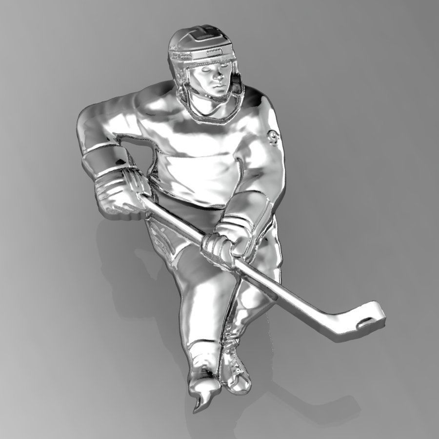 hockey player     3D print model_1