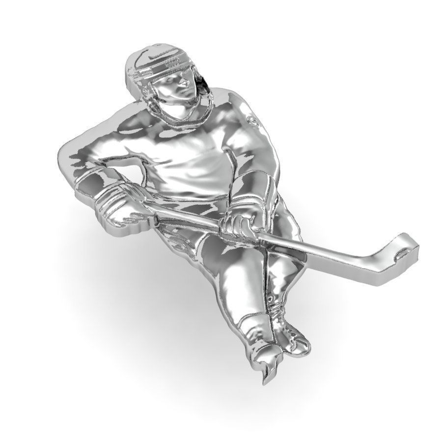 hockey player     3D print model_2