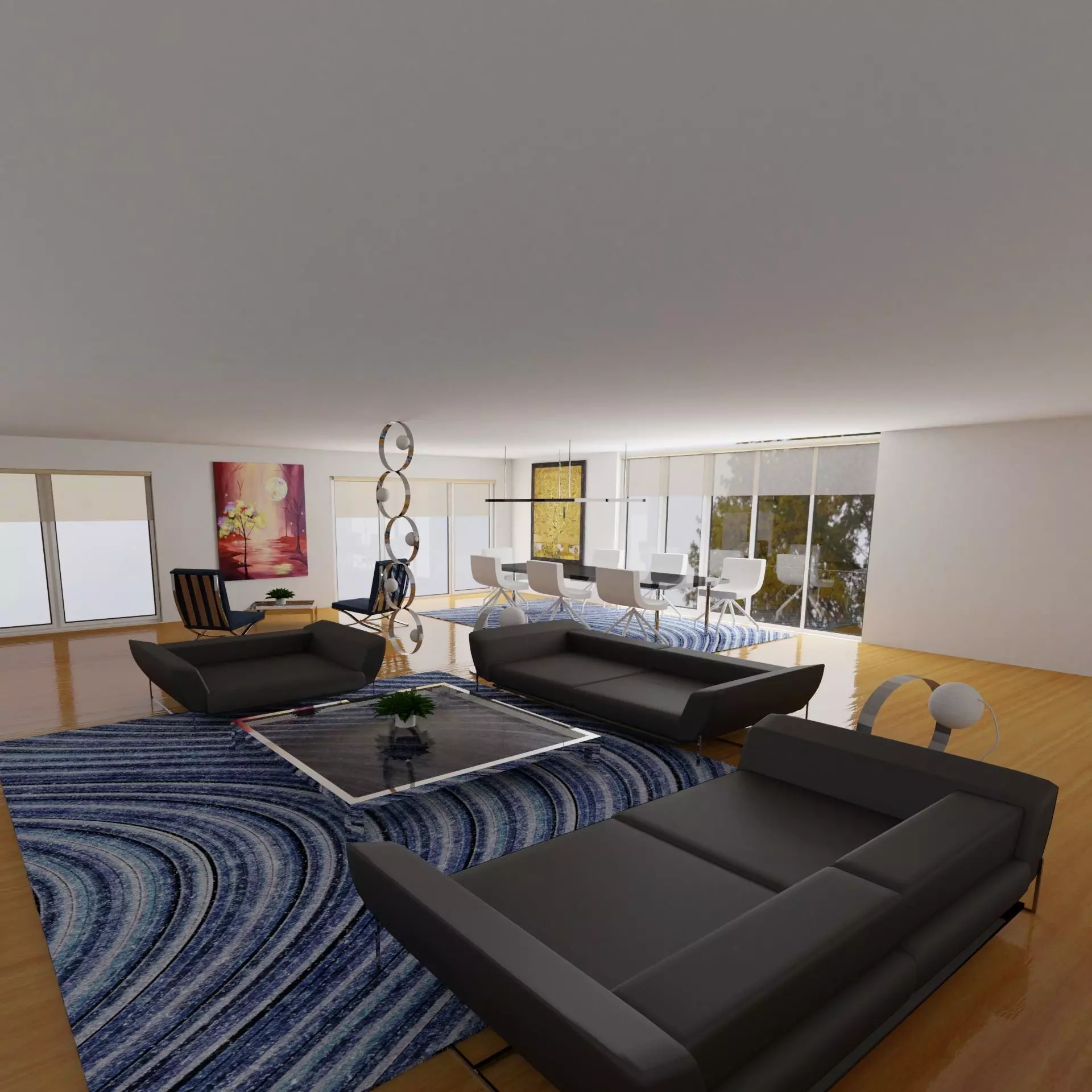 Modern Living Room Free 3D model