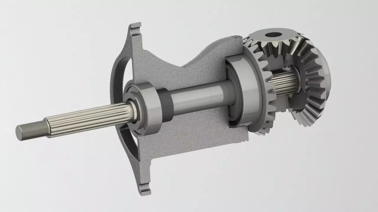 Out board engine gearbox 3D model_0