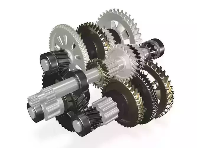 Two stage planetary gearbox 3D model